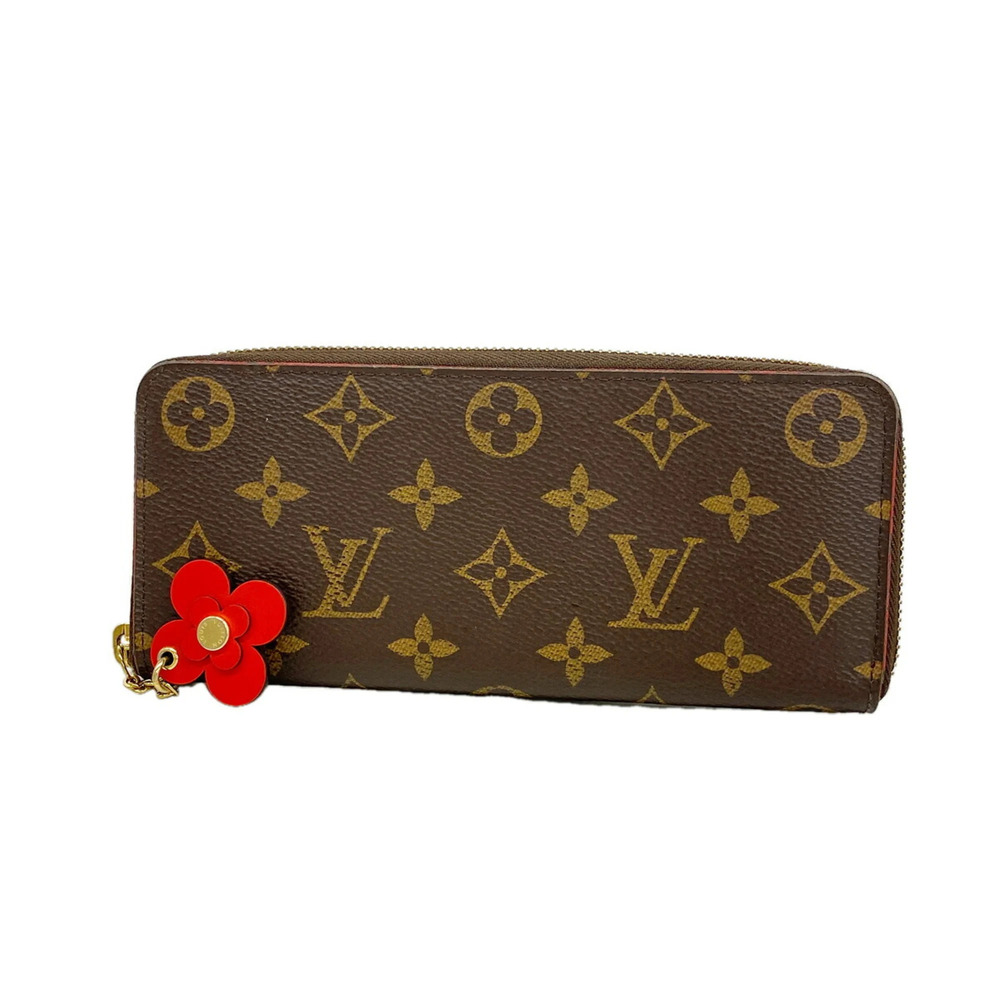 Louis Vuitton Monogram Portefeuille Clemence Long Wallet M62940 Coquelicot Wo...